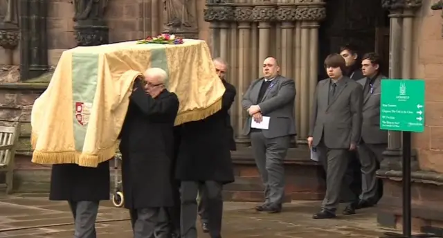 Outside Lichfield Cathedral