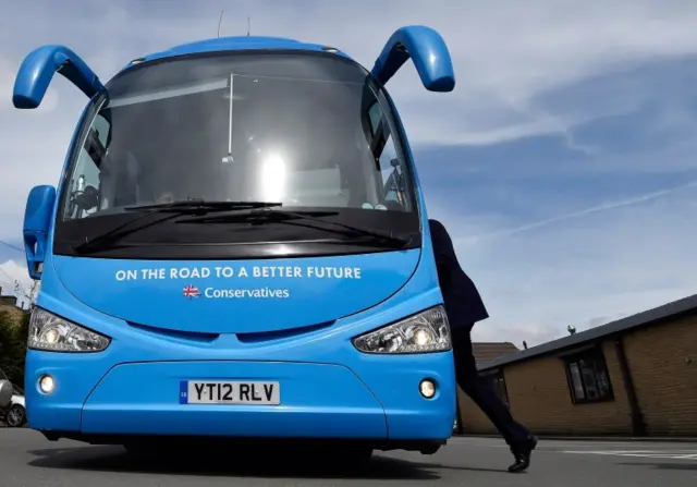 Conservative battle bus during the 2015 election