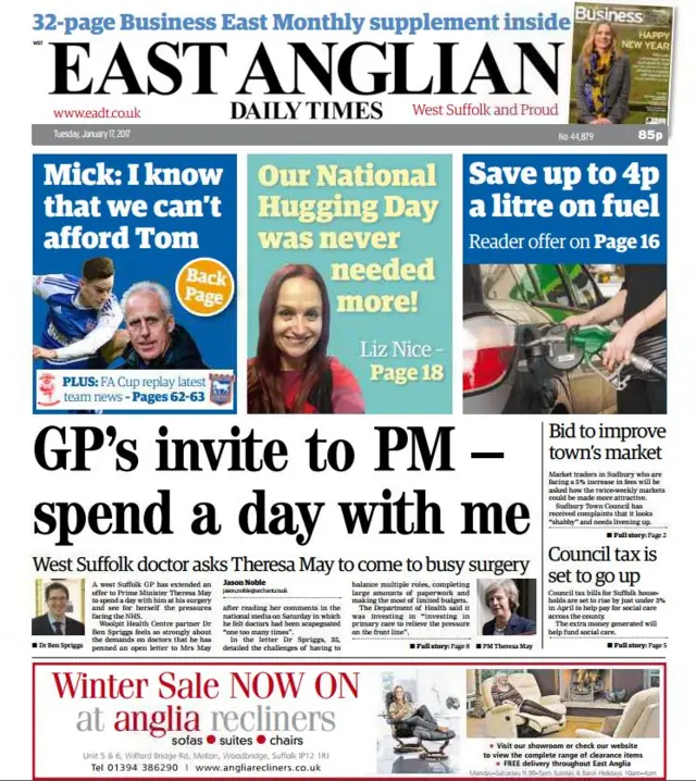 Front page of EADT