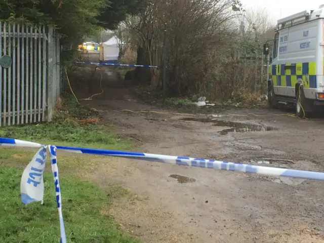 Scene of suspicious death with police tape