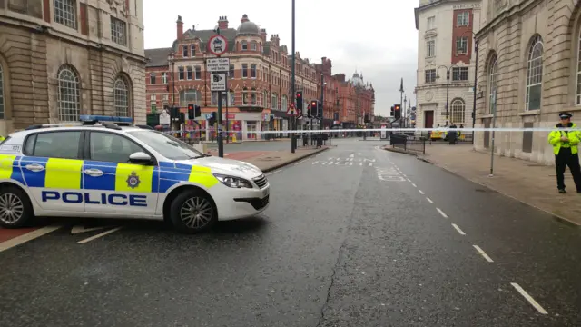 Police cordon in Leeds