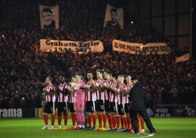 Lincoln players pay tribute to Graham Taylor