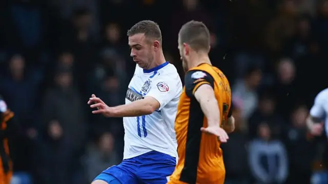 Tom Pope in action for Bury