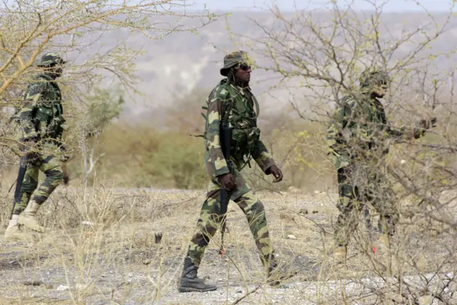 Senegalese troops during a training exercise 2016