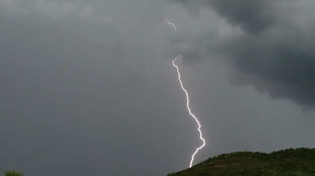 A lightning strike in South Africa