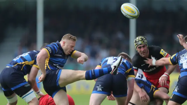 Worcester Warriors' scrum-half Luke Baldwin