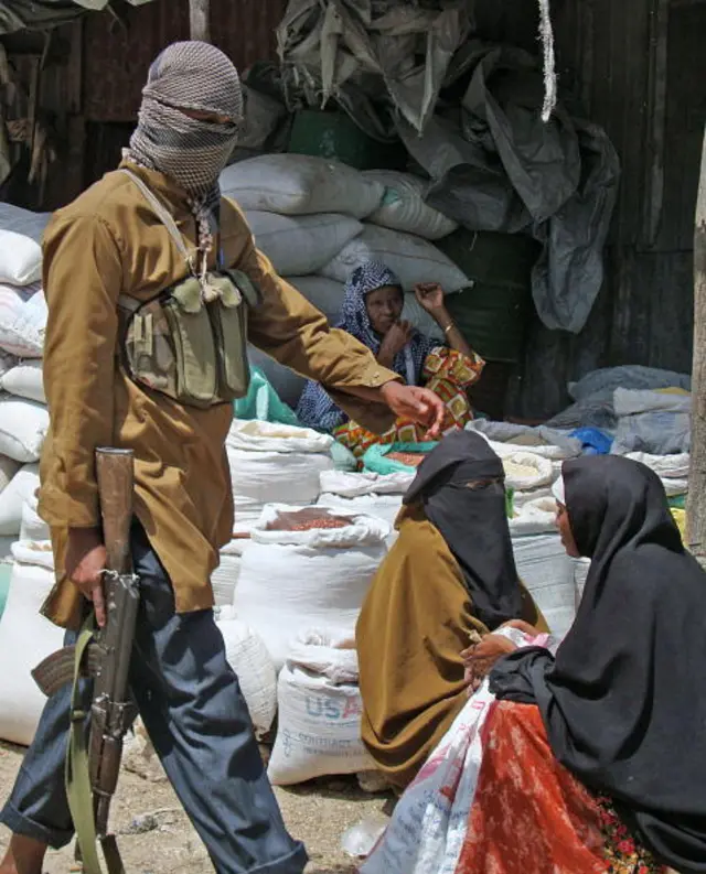 An al-Shabab militant in somalia