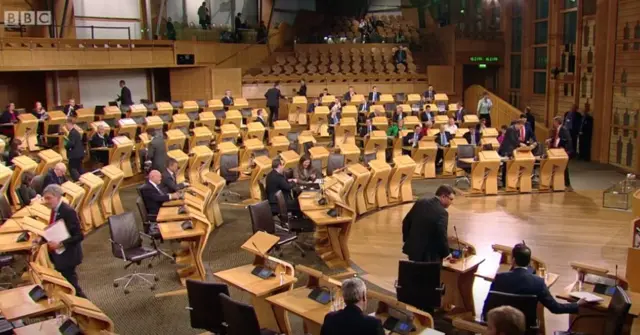 MSPs vote on the Tory HIE motion at decision time, at 5.30pm