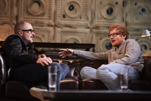 Zane Lowe and Ed Sheeran