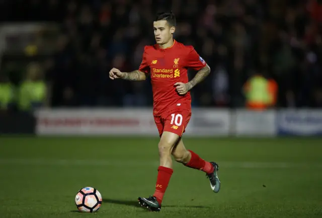 Liverpool's Phillipe Coutinho