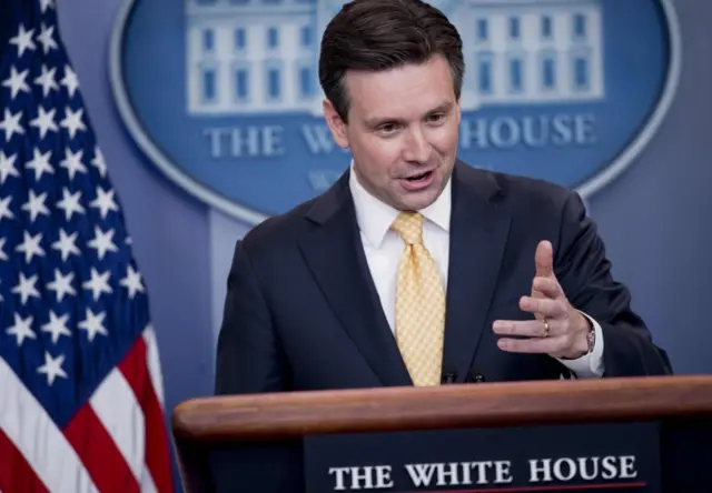 Outgoing White House press secretary Josh Earnest