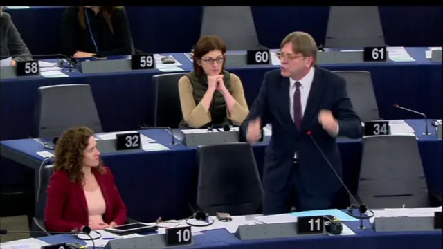 Guy Verhofstadt in European Parliament