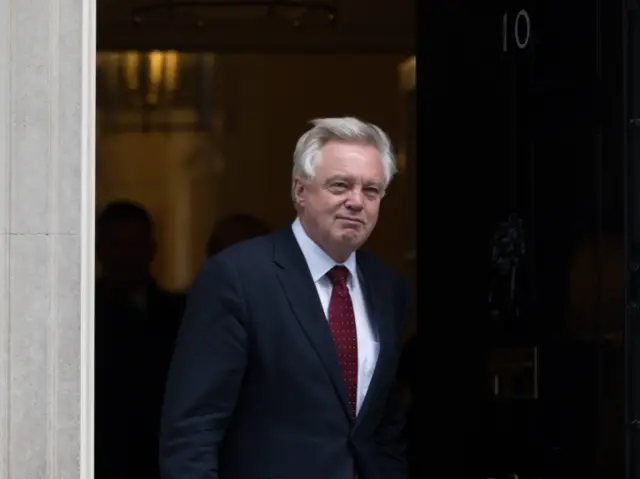 David Davis leaving Downing Street on Monday