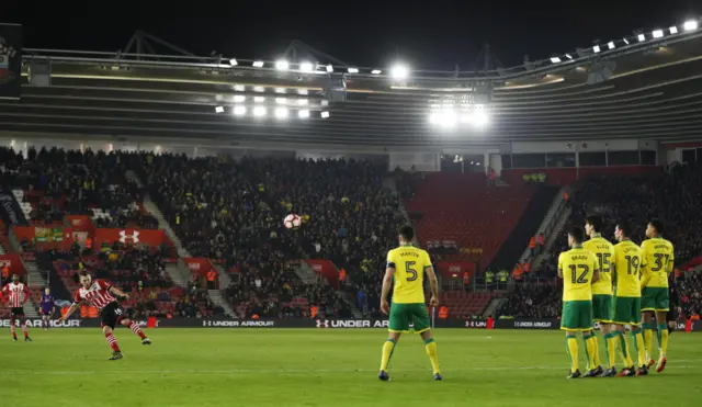 Southampton's War-Prowse shoots at goal