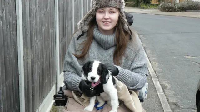 Lucy Watts and cocker spaniel Molly