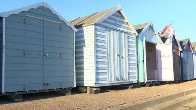 Felixstowe beach huts