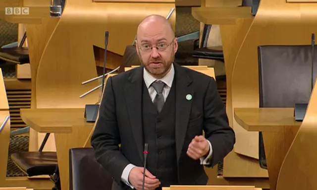 Scottish Green Party co-convener Patrick Harvie