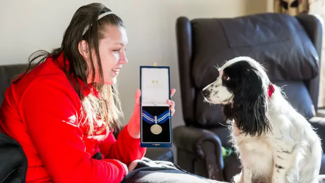 Lucy Watts and cocker spaniel Molly