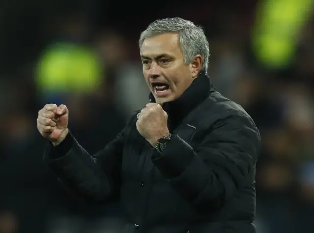 Jose Mourinho celebrates