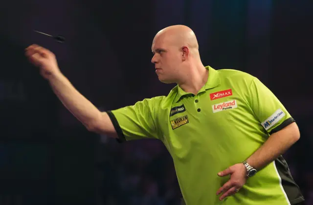 Michael van Gerwen throws