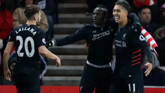 Sadio Mane celebrates