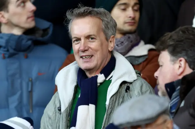 Comedian and West Brom fan Frank Skinner at the Hawthorns