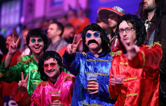 Fans at the darts