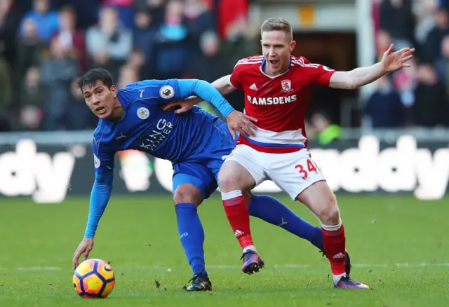 Leonardo Ulloa and Adam Forshaw