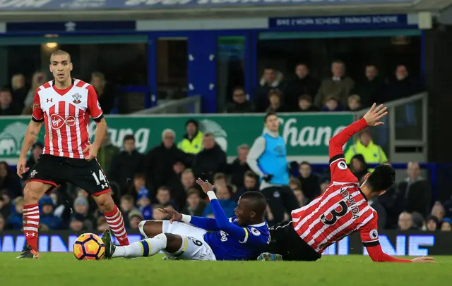 Enner Valencia is fouled