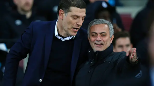 Slaven Bilic and Jose Mourinho