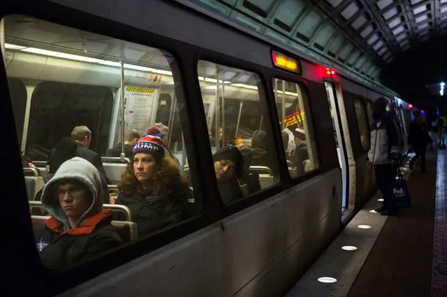 A rider on the subway