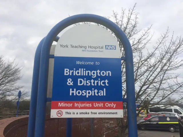 Photo of Bridlington Hospital sign