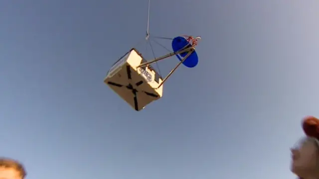 Ohbot going into the sky