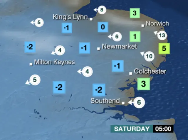 Overnight weather map