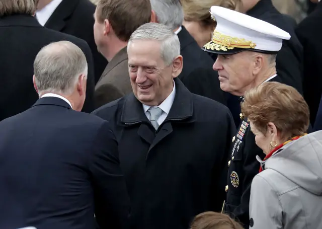 James "Mad Dog" Mattis attended the ceremony earlier today