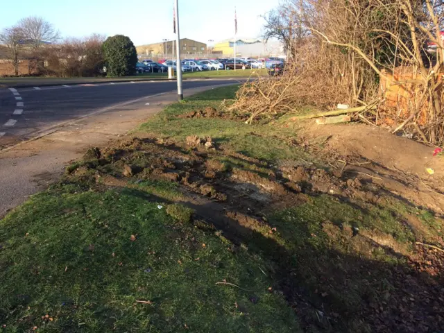 Scene of Royston fire engine crash