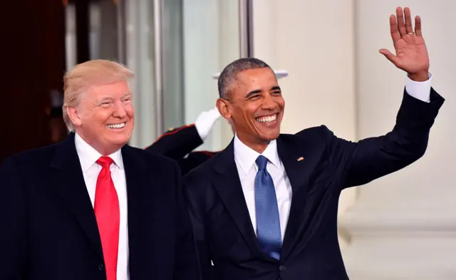 Donald Trump and Barack Obama