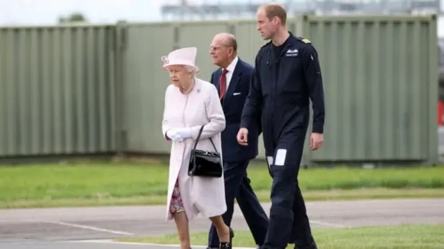 The Queen, Duke of Edinburgh and Prince William