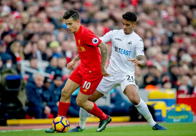 Philippe Coutinho and Kyle Naughton