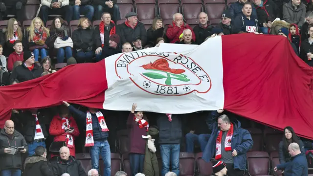 Bonnyrigg Rose supporters at Tynecastle