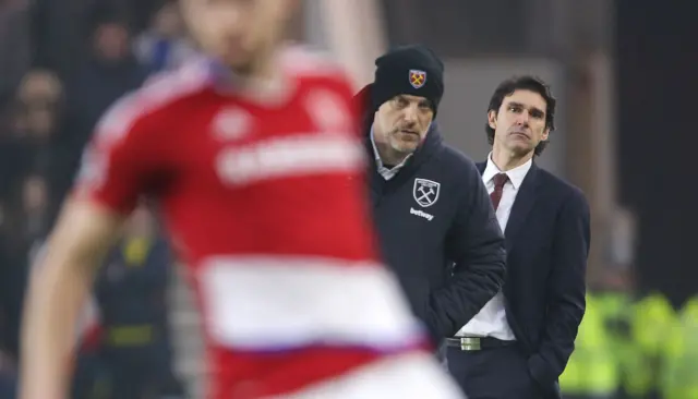 Slaven Bilic and Aitor Karanka