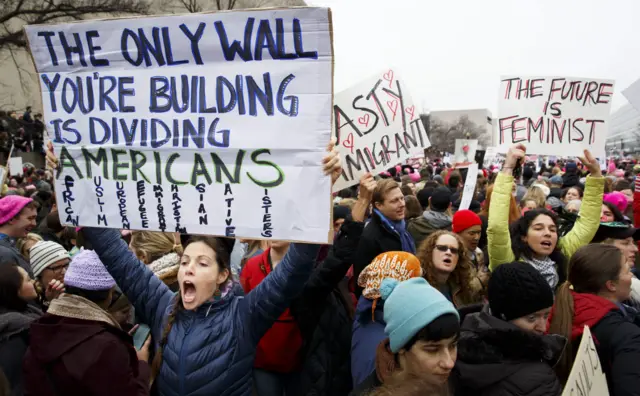 "The only wall you're building is dividing Americans