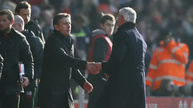 Claude Puel and Claudio Ranieri