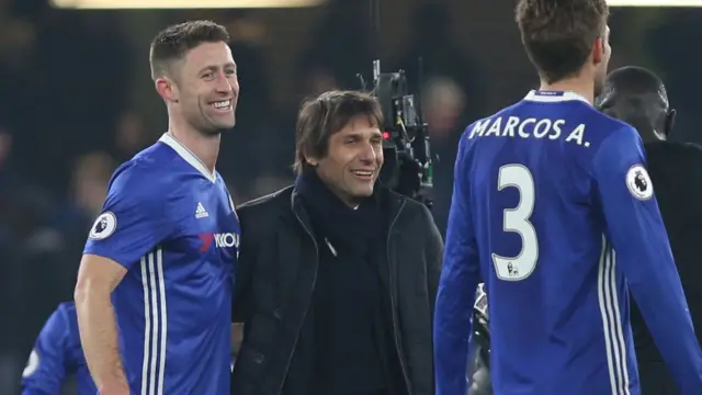 Gary Cahill and Antonio Conte