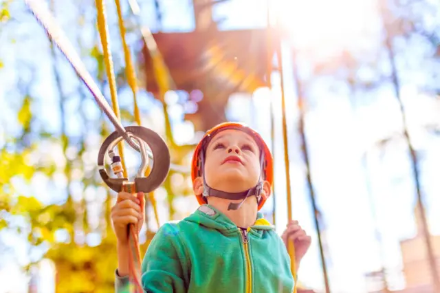 A child climbing