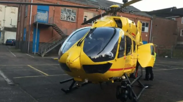 Air ambulance in Norwich