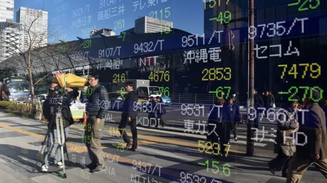 Nikkei stock board