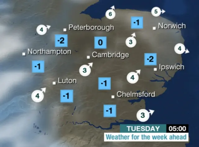 Overnight weather map