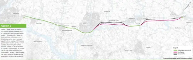 A12 widening - option two