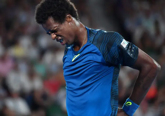 Gael Monfils reacts